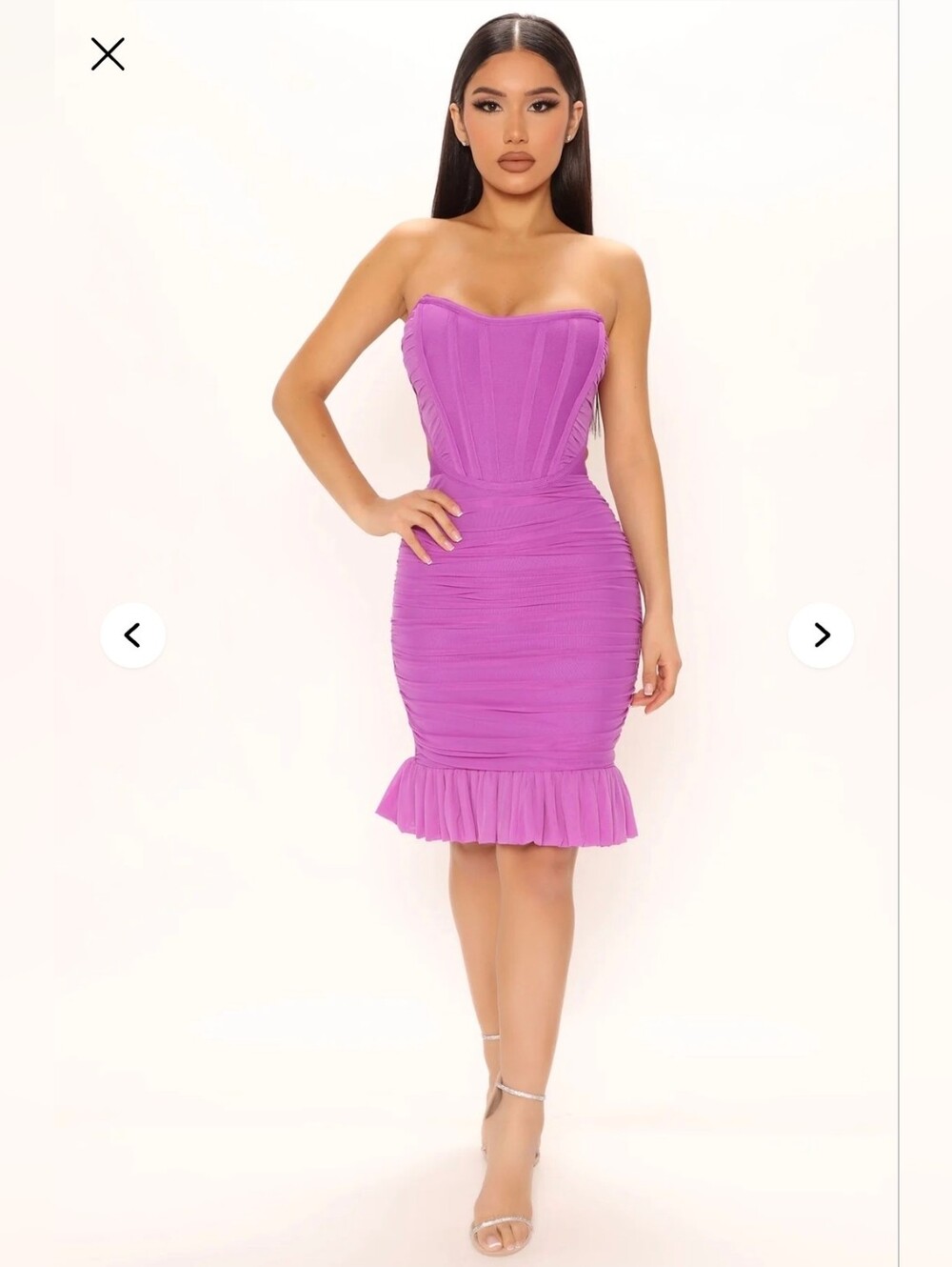 Fashion Nova Divine Feminine Bandage Mini Dress - Purple NWT Sz L
